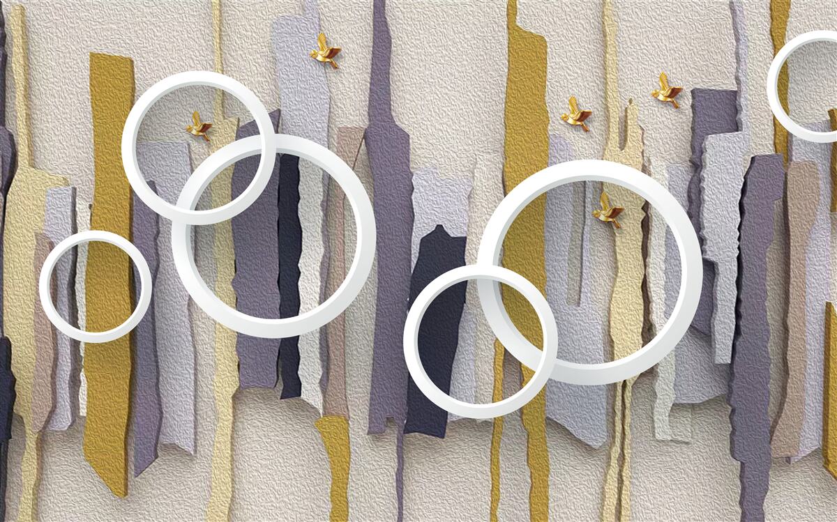 Фотошпалери абстрактний фон з білими колами