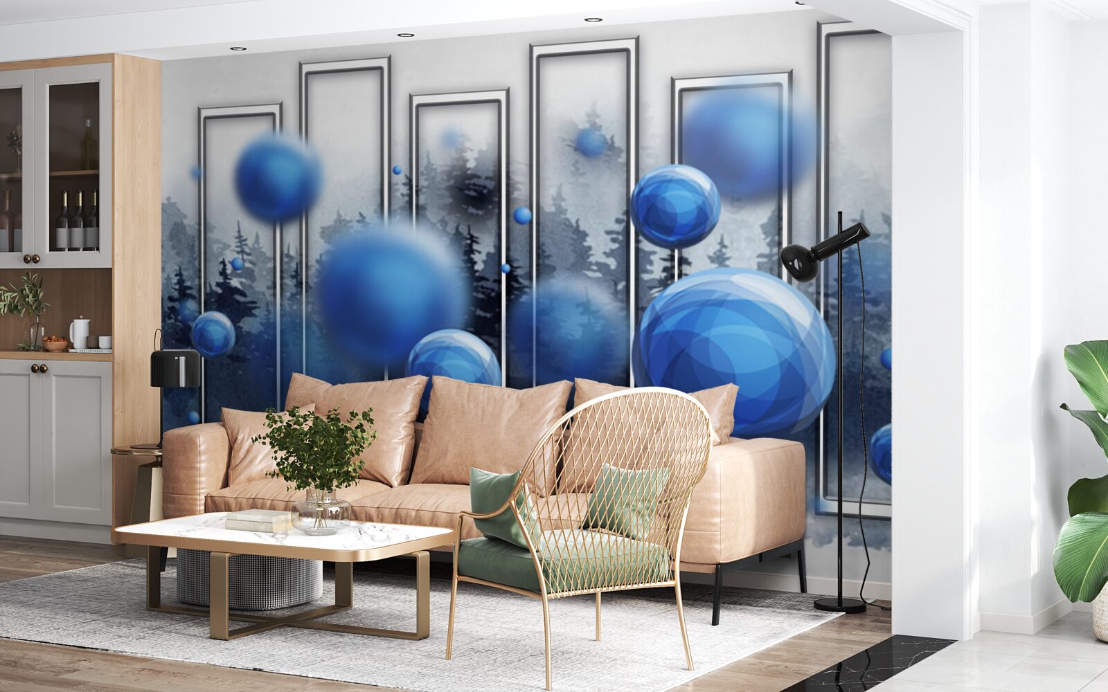 Фотошпалери метафора блакитних крапель дощової вологи