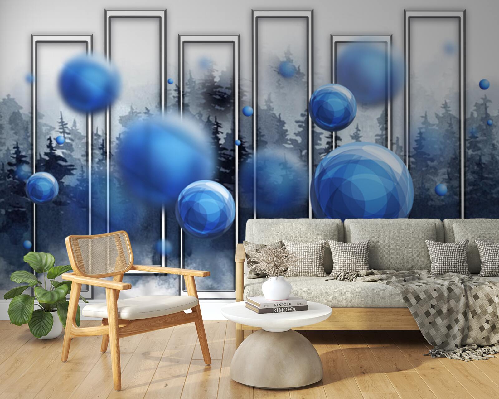 Фотошпалери метафора блакитних крапель дощової вологи