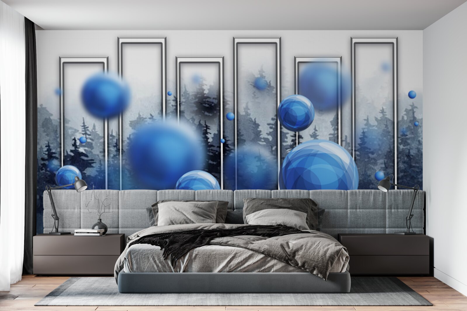 Фотошпалери метафора блакитних крапель дощової вологи