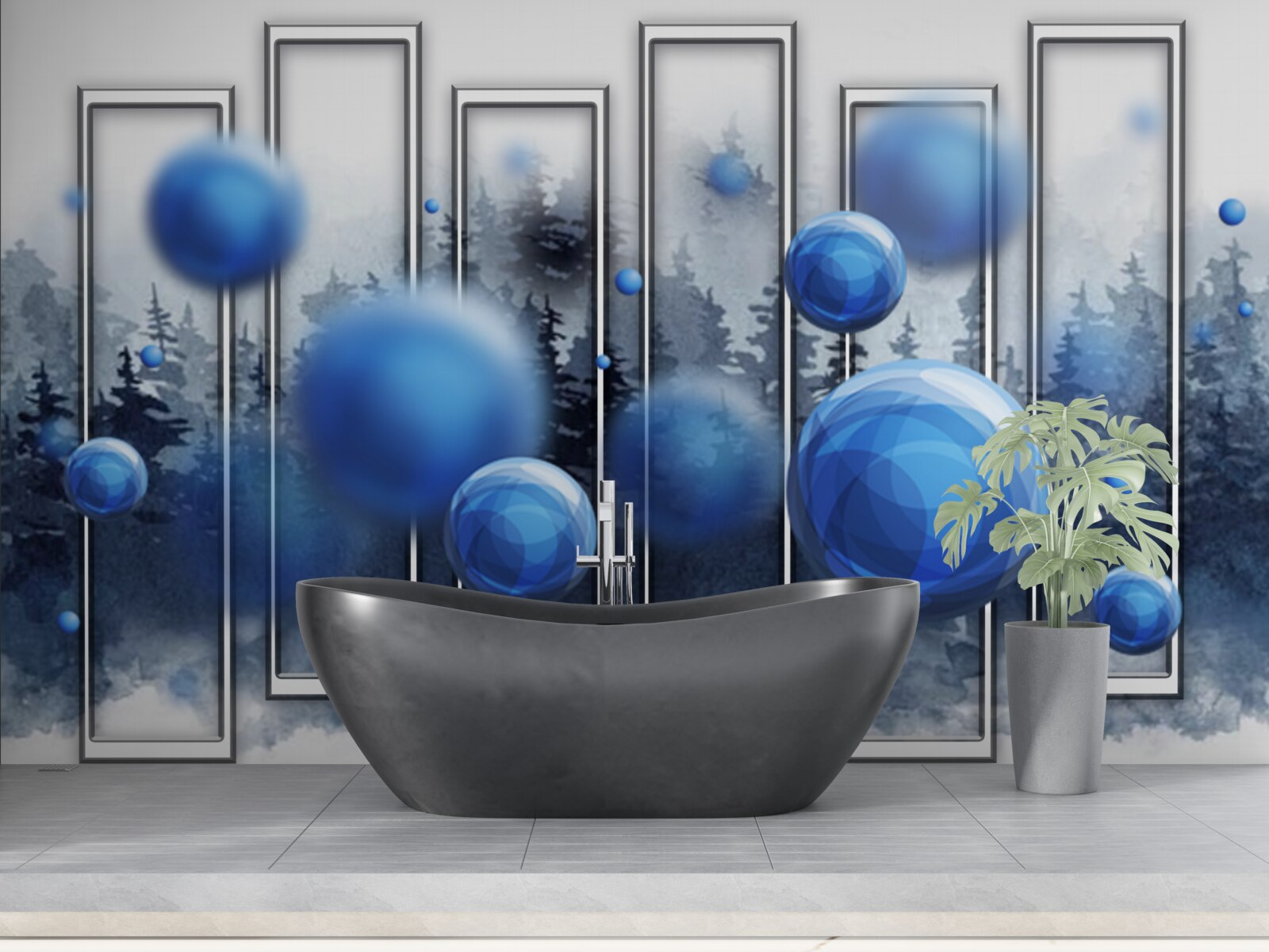 Фотошпалери метафора блакитних крапель дощової вологи