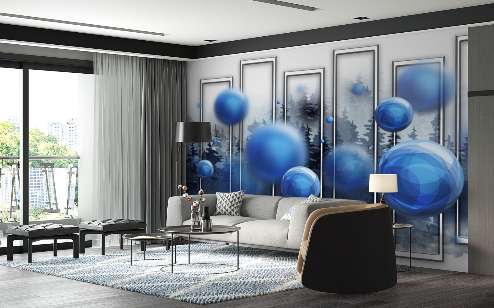 Фотошпалери метафора блакитних крапель дощової вологи