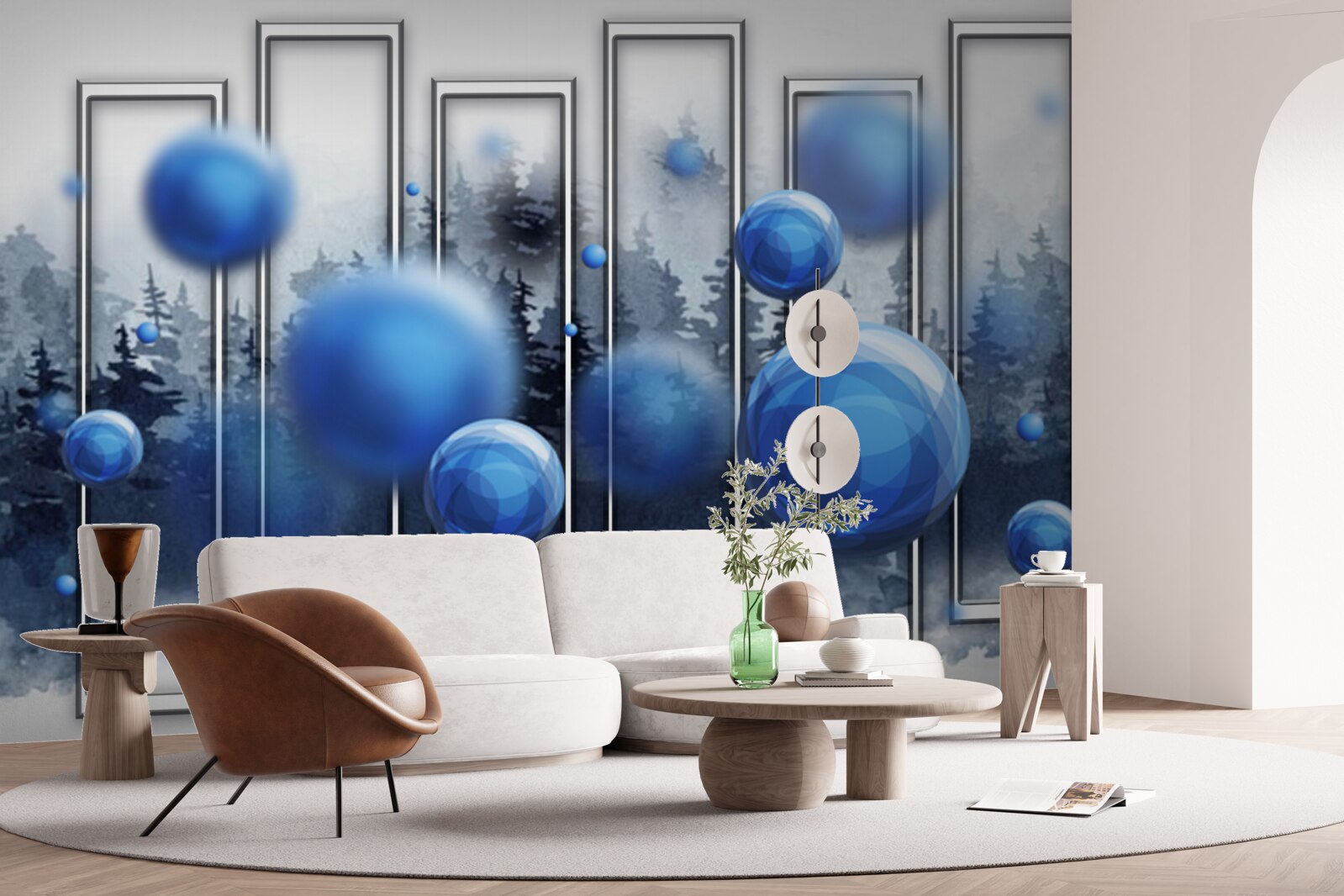 Фотошпалери метафора блакитних крапель дощової вологи