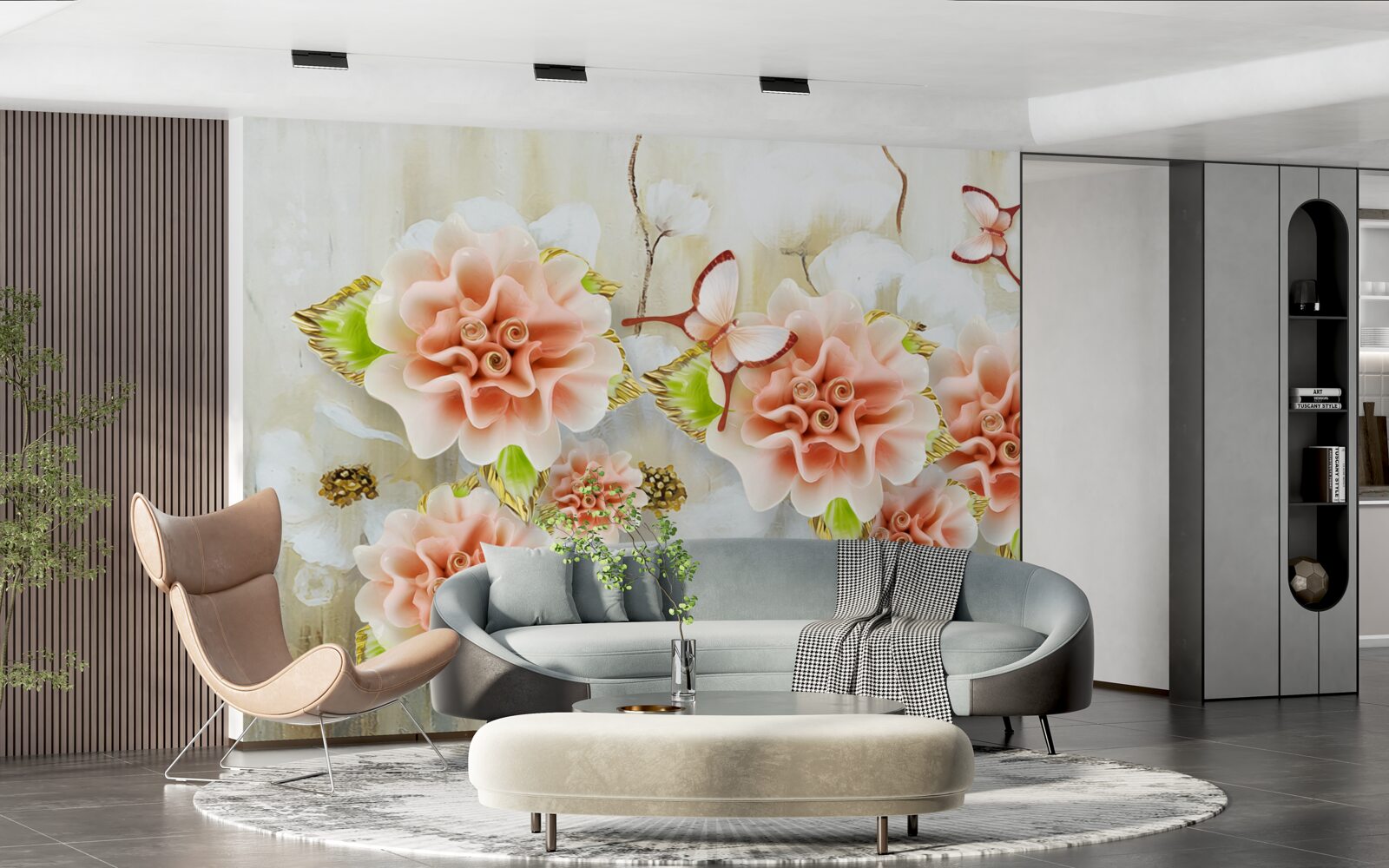 Фотошпалери дощову пору прикрашають ніжні квіти