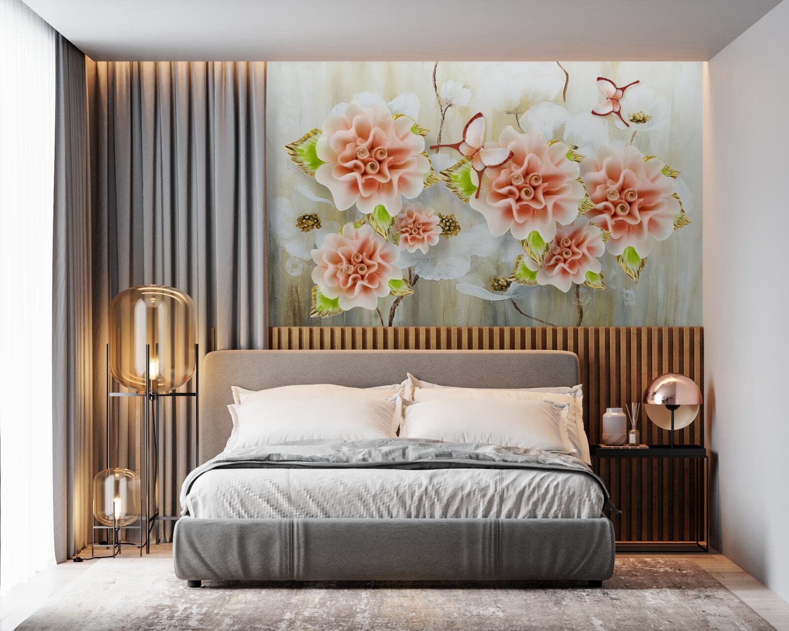 Фотошпалери дощову пору прикрашають ніжні квіти