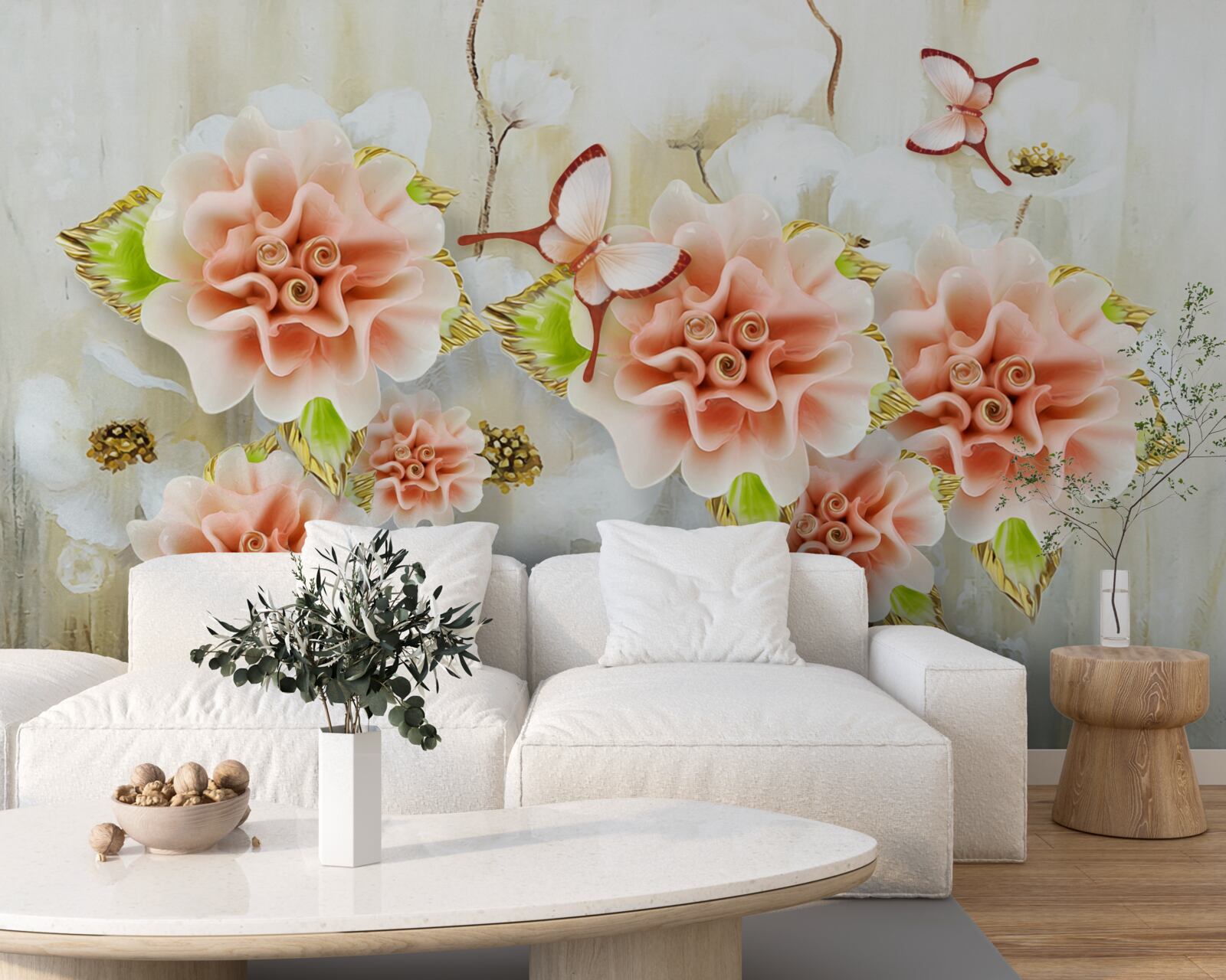 Фотошпалери дощову пору прикрашають ніжні квіти