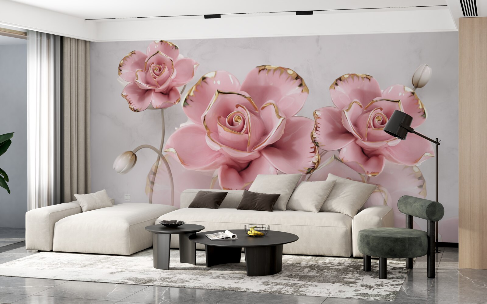 Фотошпалери ніжно розкриваються бутони