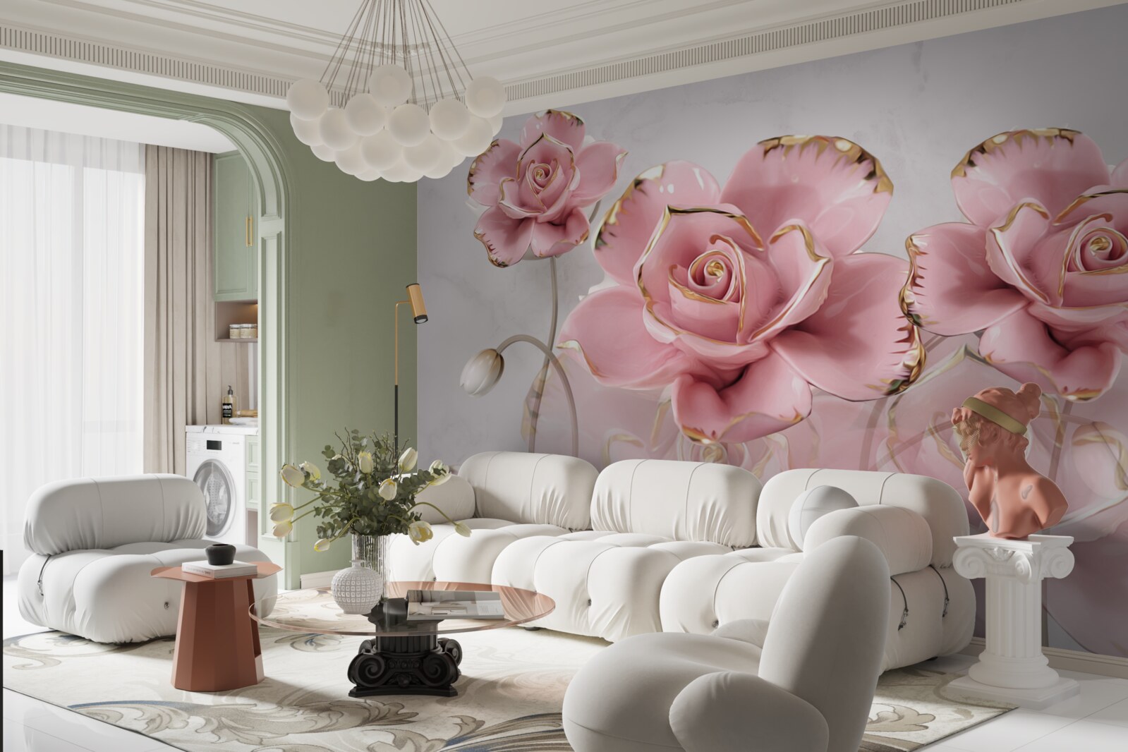 Фотошпалери ніжно розкриваються бутони