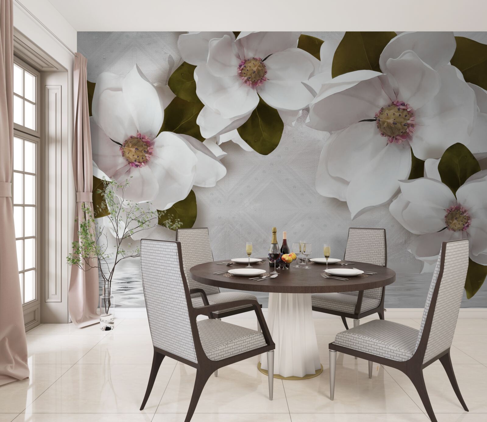 Фотошпалери білосніжні гіацинти