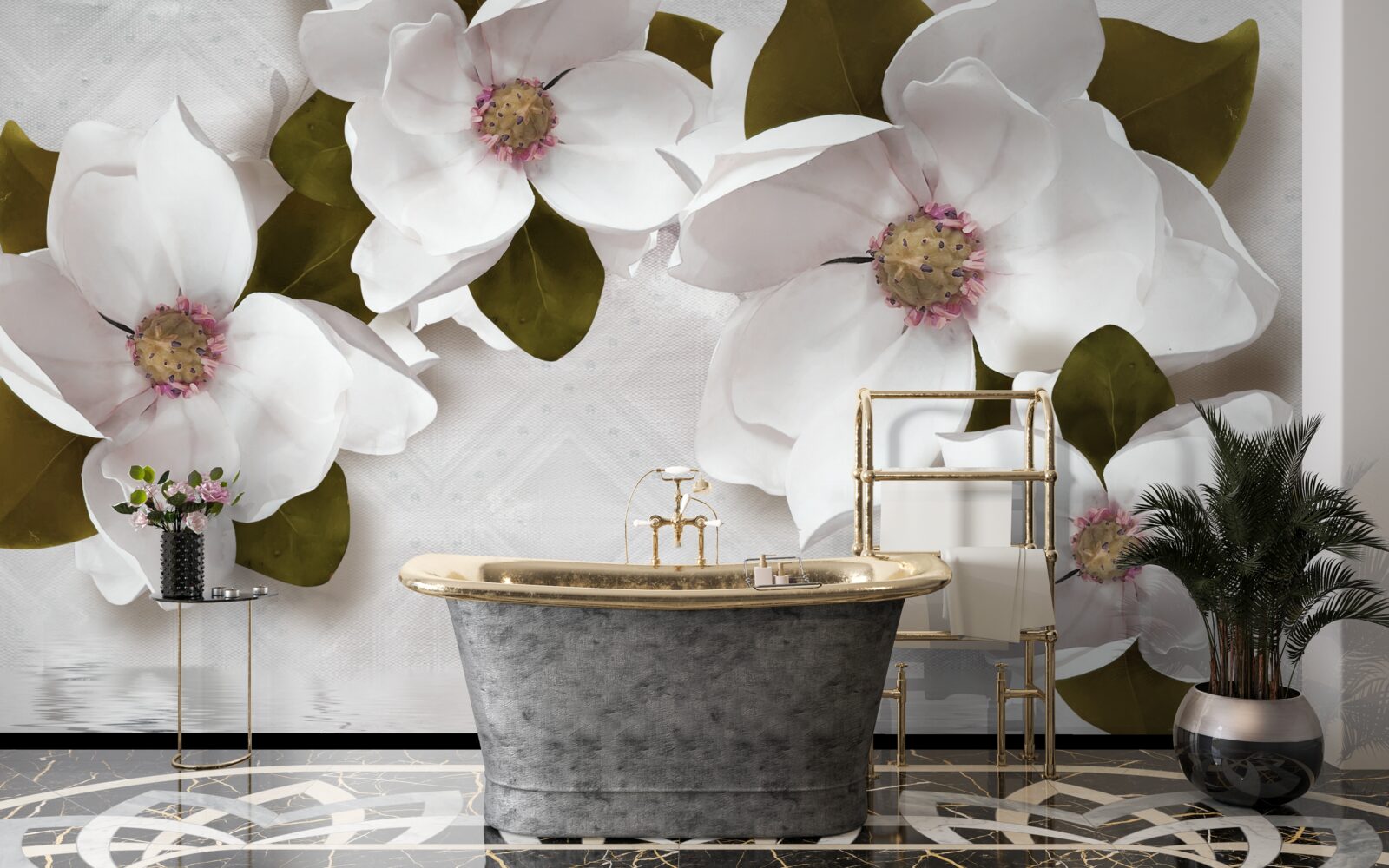 Фотошпалери білосніжні гіацинти