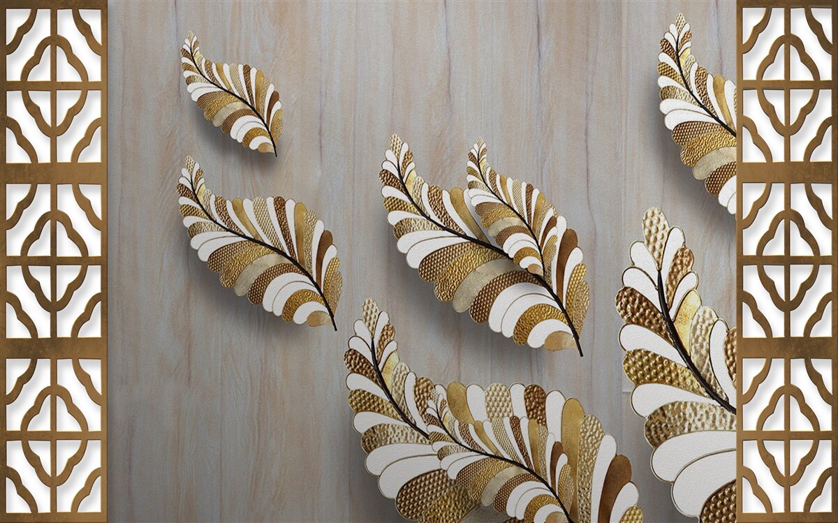 Фотошпалери Листя, прикрашене леопардовим візерунком, приваблює своєю красою