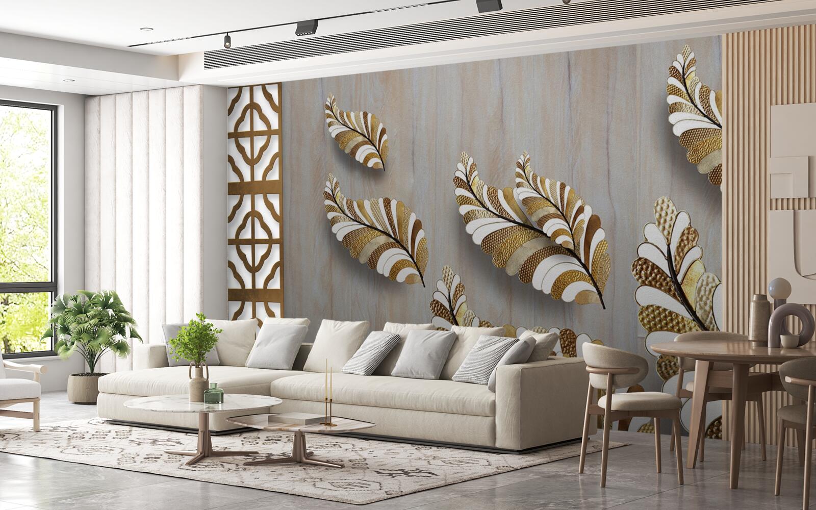 Фотошпалери Листя, прикрашене леопардовим візерунком, приваблює своєю красою